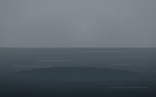 Storm Light Island IV — dark grey and blue island background, variation IV