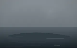 Storm Light Island XI — dark grey and blue island background, variation XI