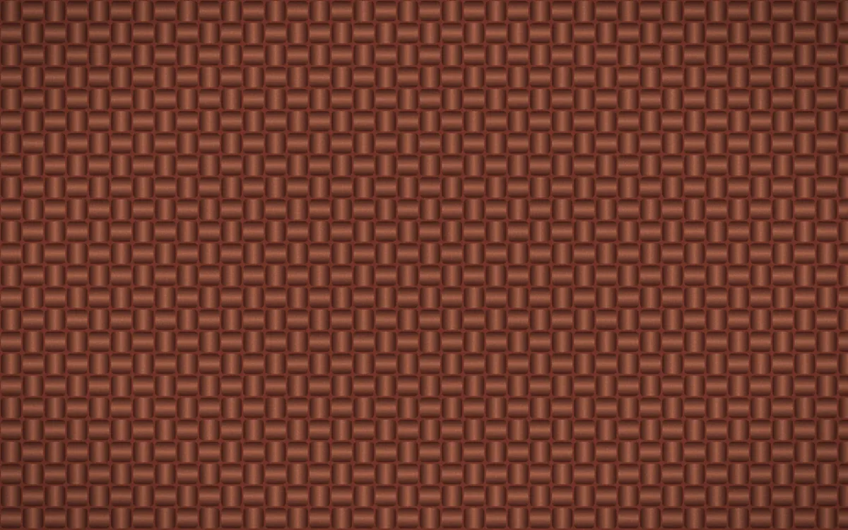 Venetian Rosso Weave — dark brown, orange and red jute background