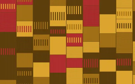 Bangkok Gold Strip Weave — colourful red, brown and gold strip-weave background