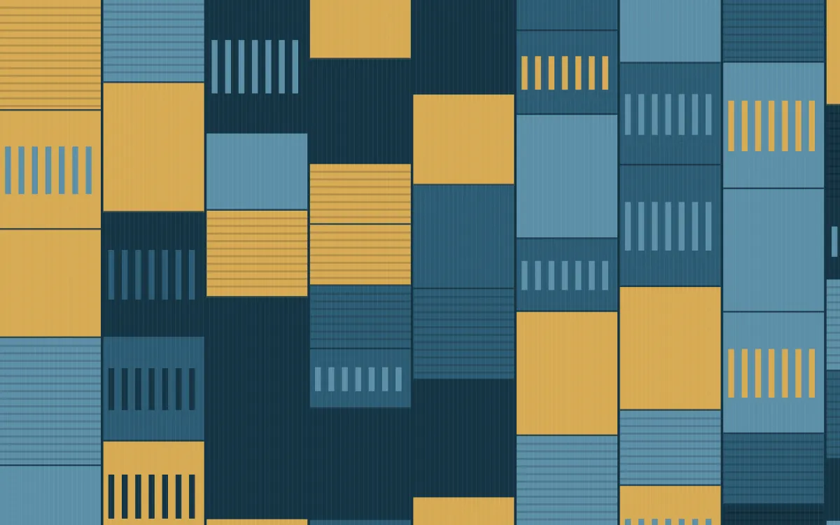 Bosphorus Strip Weave — colourful gold and blue strip-weave background