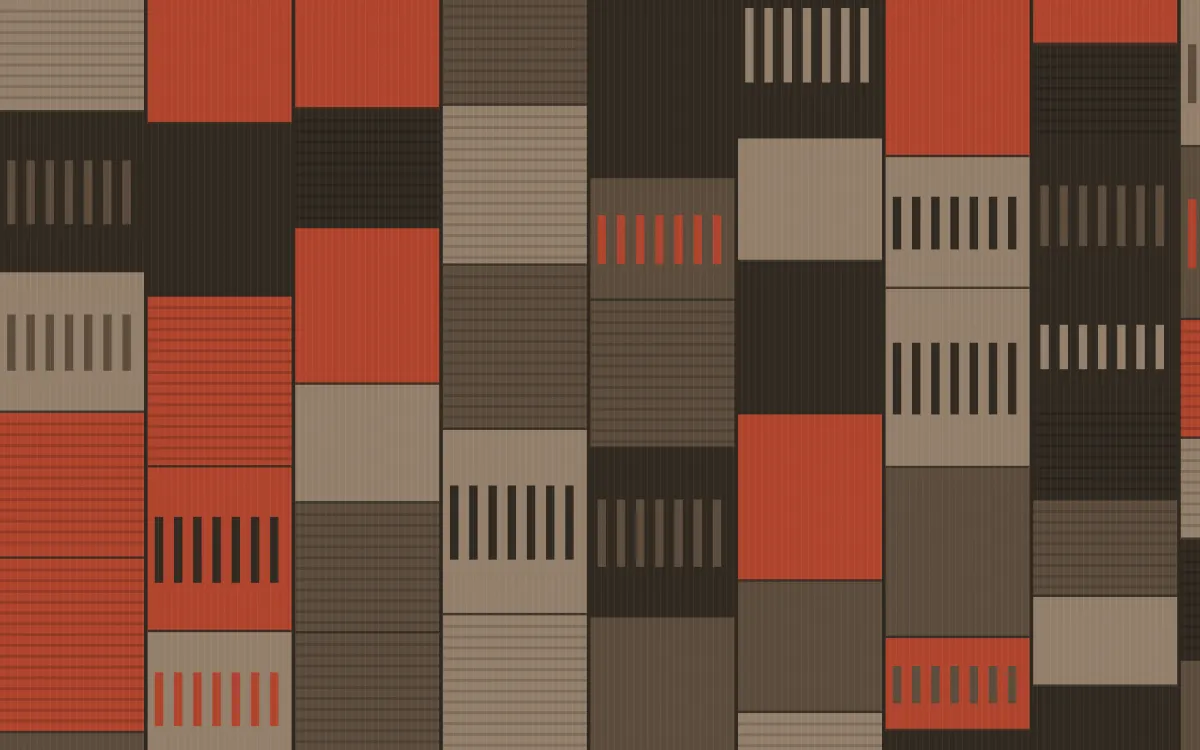 Brooklyn Loft Strip Weave — colourful red, brown and orange strip-weave background