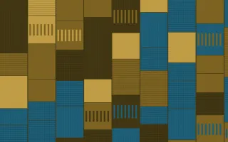 Cairo Gold Strip Weave — colourful blue, brown and gold strip-weave background