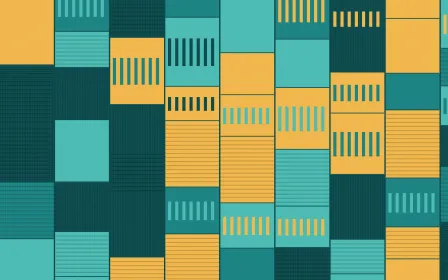 Cancún Surf Strip Weave — colourful gold and teal strip-weave background