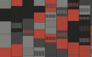 Edo Charcoal Strip Weave — colourful red and grey strip-weave background