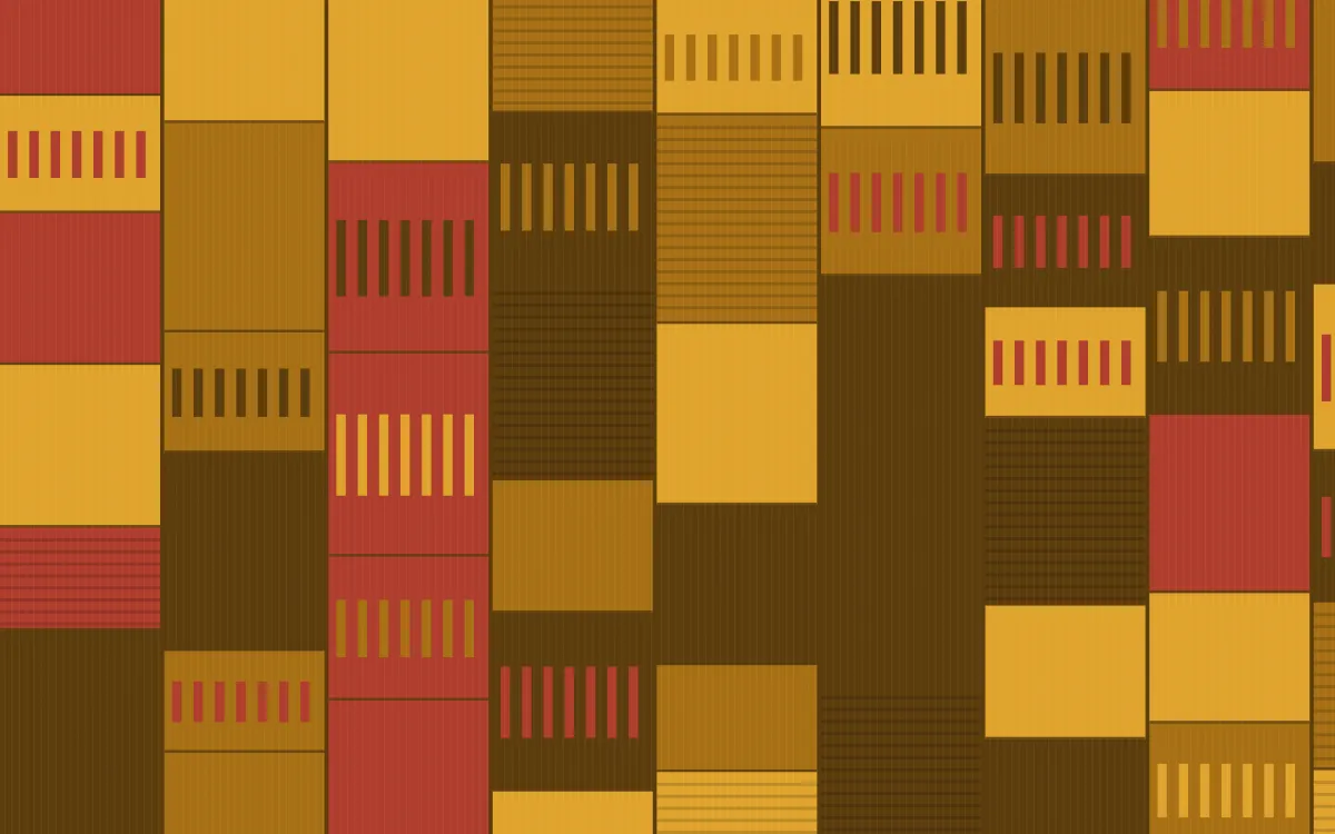 Fes Saffron Strip Weave — colourful red, brown and gold strip-weave background
