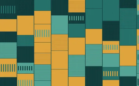 Ha Long Jade Strip Weave — colourful gold and teal strip-weave background