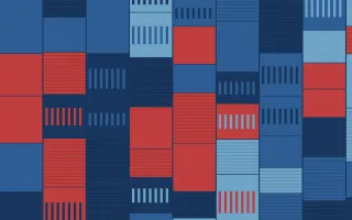 Iznik Blue Strip Weave — colourful red and blue strip-weave background