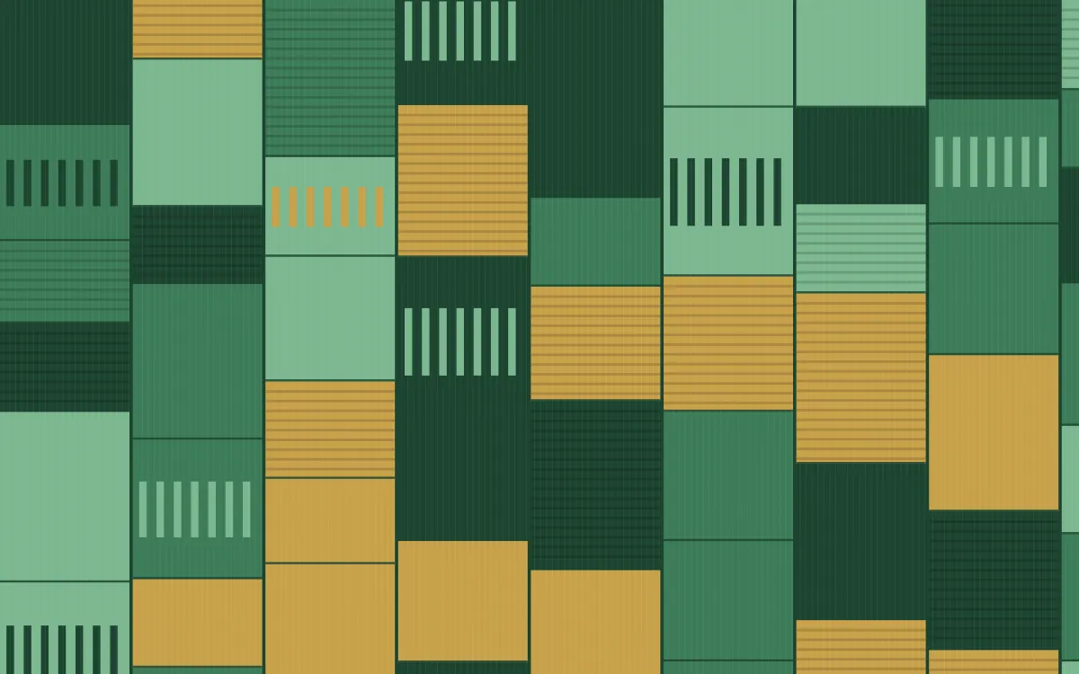 Jade Dynasty Strip Weave — colourful gold and green strip-weave background