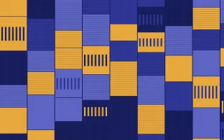 Majorelle Strip Weave — colourful gold and blue strip-weave background