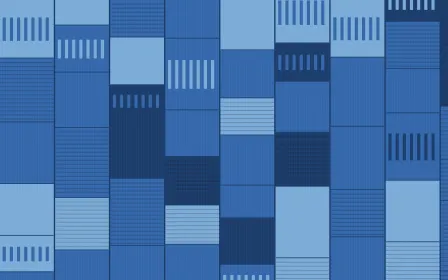 Santorini Strip Weave — colourful blue strip-weave background