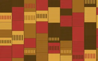 Sevilla Ochre Strip Weave — colourful red, brown and gold strip-weave background