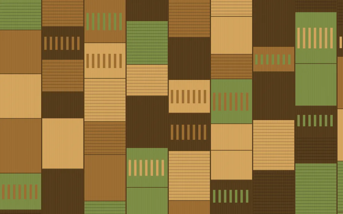 Tuscany Sun Strip Weave — colourful green, brown and orange strip-weave background