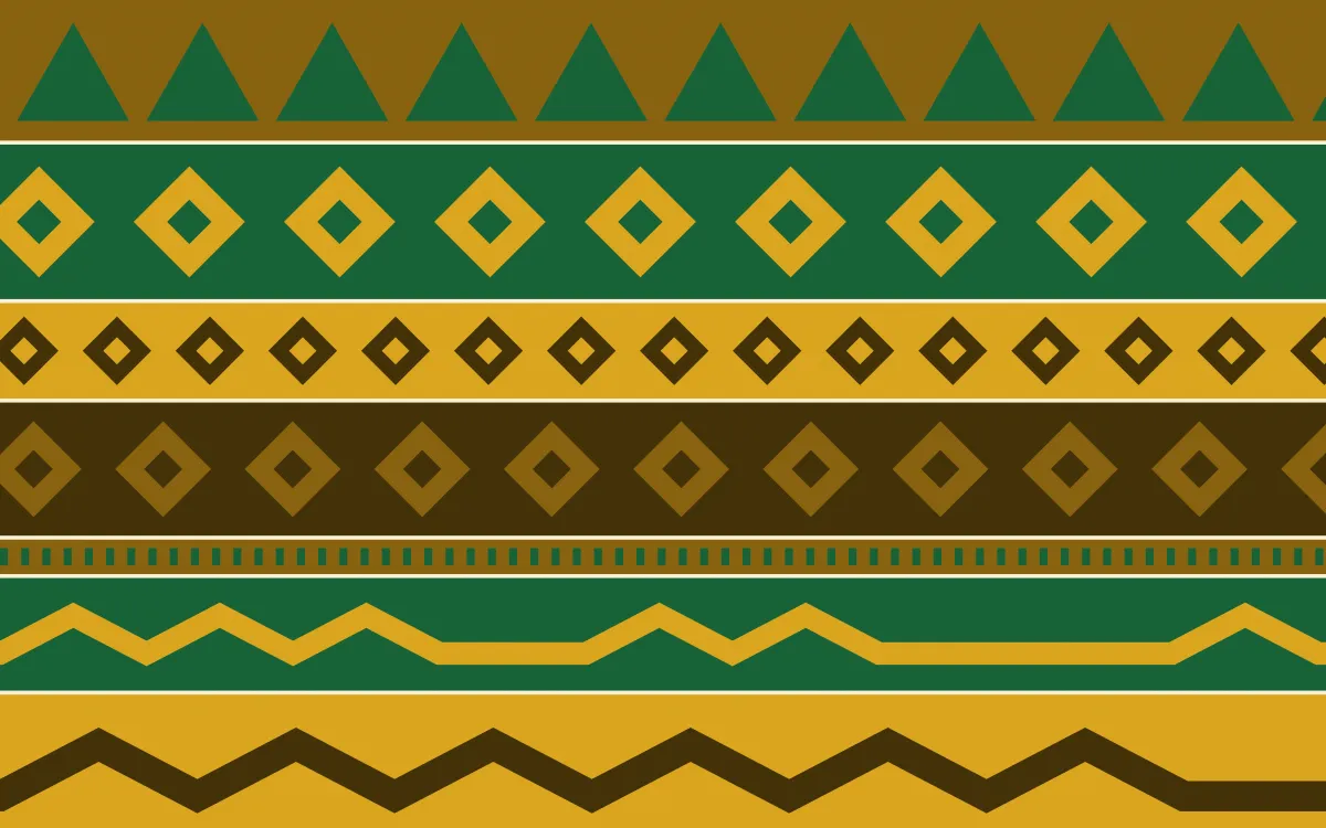 Accra Gold Kilim — colourful brown, green and gold kilim background
