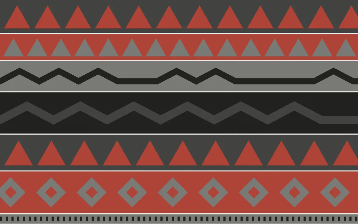 Edo Charcoal Kilim — colourful grey and red kilim background