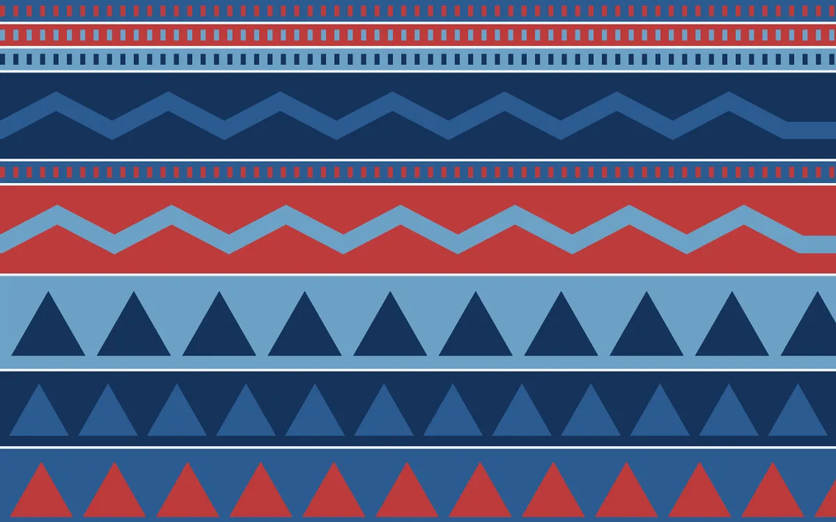 Iznik Blue Kilim — colourful blue and red kilim background