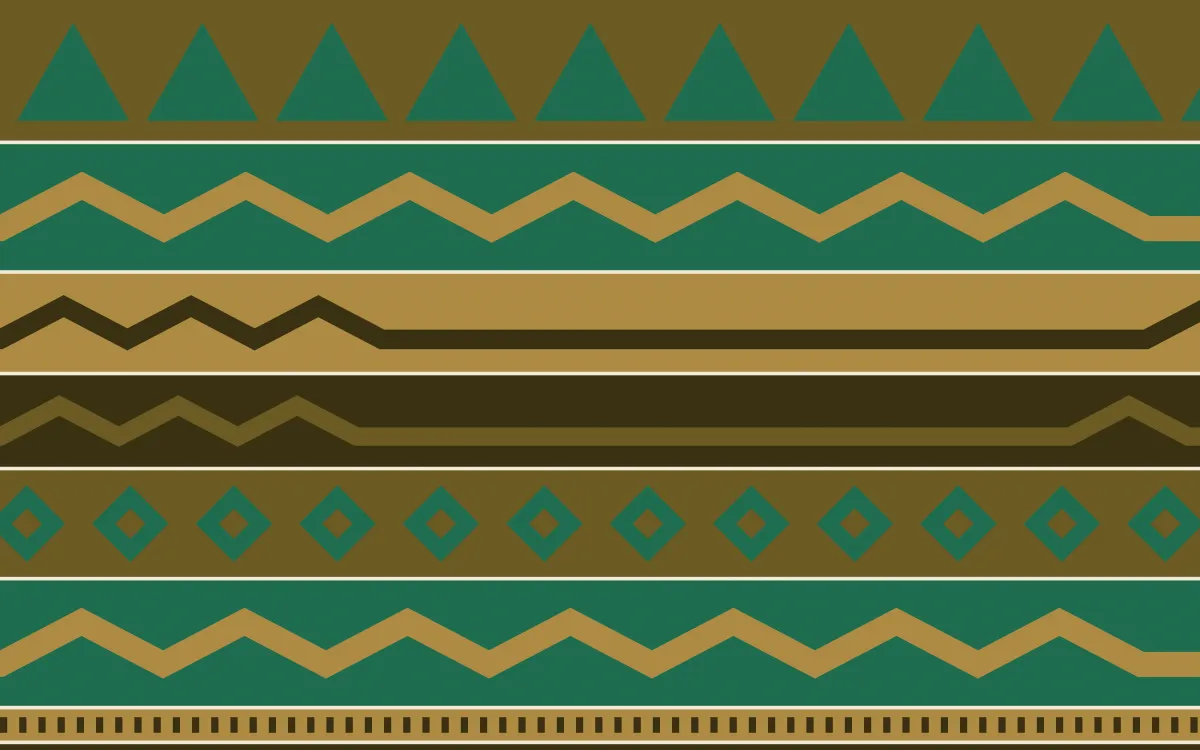 Kerala Spice Kilim — colourful brown, green and gold kilim background