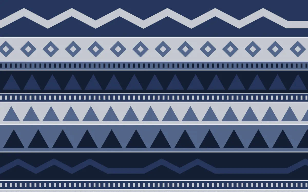 Kyoto Indigo Kilim — colourful blue and grey kilim background
