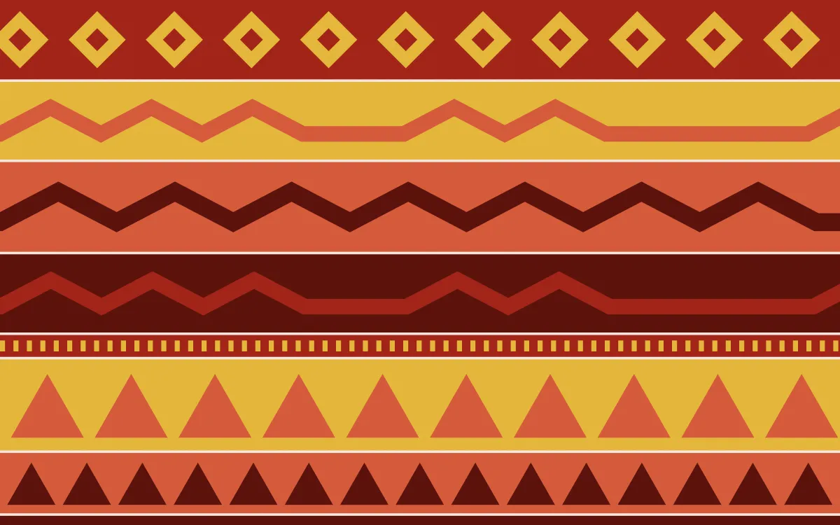 Lantern Festival Kilim — colourful red, gold and orange kilim background