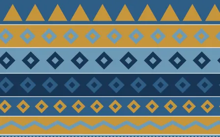 Lisbon Azul Kilim — colourful blue and gold kilim background