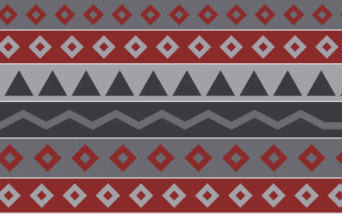 London Fog Kilim — colourful grey and red kilim background