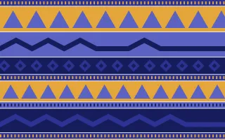 Majorelle Kilim — colourful blue and gold kilim background