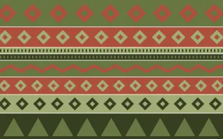 Matcha House Kilim — colourful green and red kilim background
