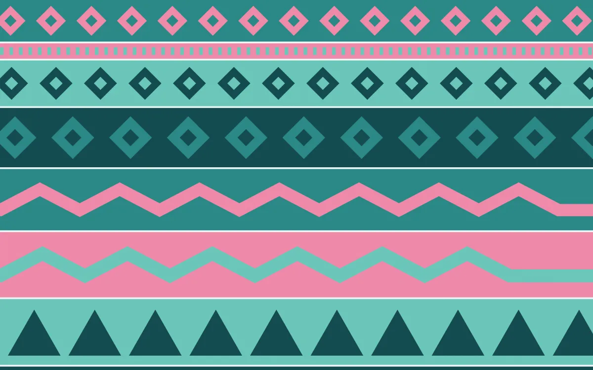 Miami Deco Kilim — colourful teal and pink kilim background