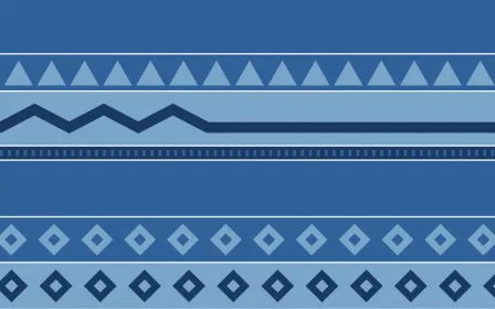 Ming Porcelain Kilim — colourful blue kilim background