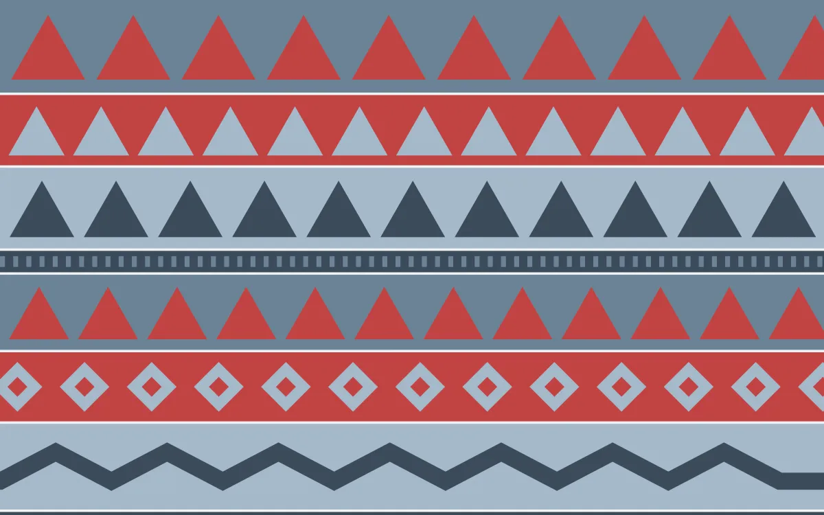 Montréal Hiver Kilim — colourful blue and red kilim background