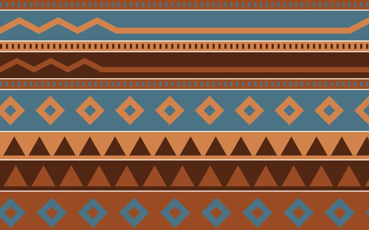 Outback Clay Kilim — colourful brown, blue and orange kilim background