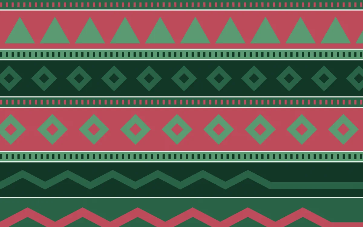 Persian Garden Kilim — colourful green and red kilim background