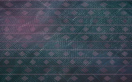Kilim Rim Light — colourful pink and teal kilim background