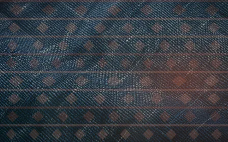 Kilim Window Light — colourful red, teal and orange kilim background