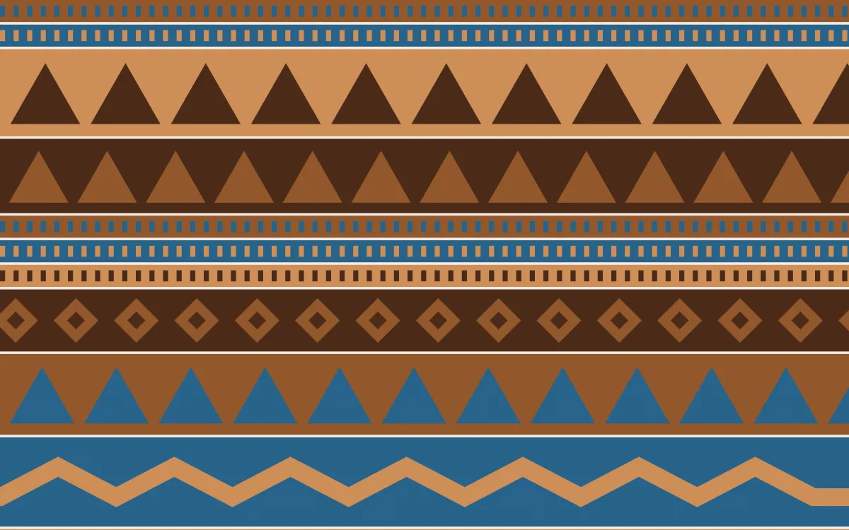 Porto Terra Kilim — colourful brown, blue and orange kilim background