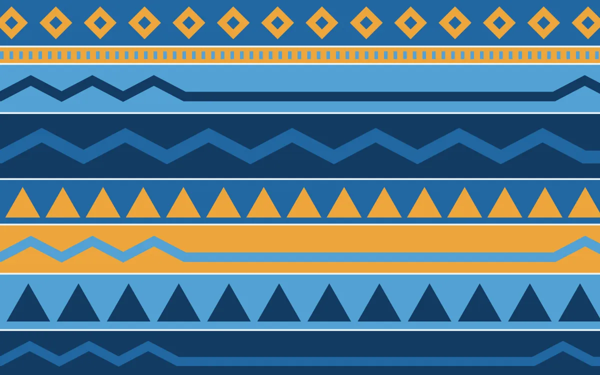 Côte d'Azur Kilim — colourful blue and orange kilim background