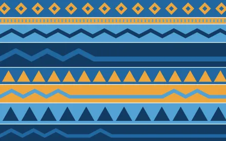 Côte d'Azur Kilim — colourful blue and orange kilim background