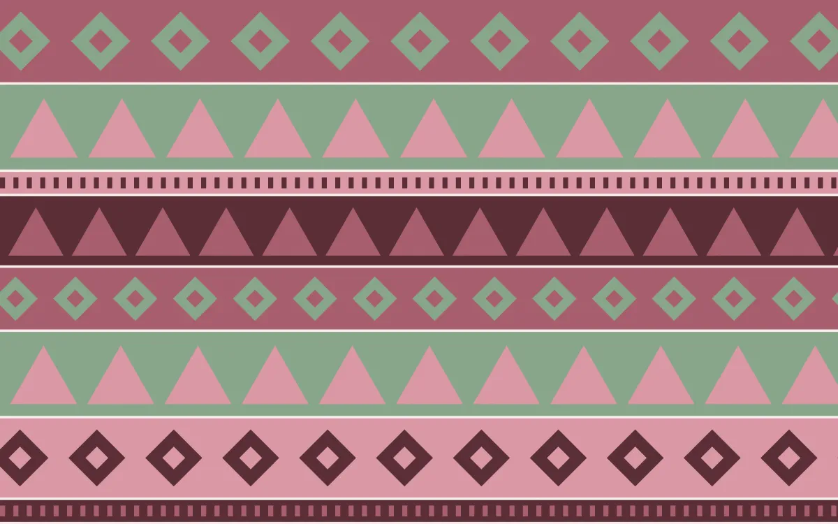 Sakura Paper Kilim — colourful red and green kilim background