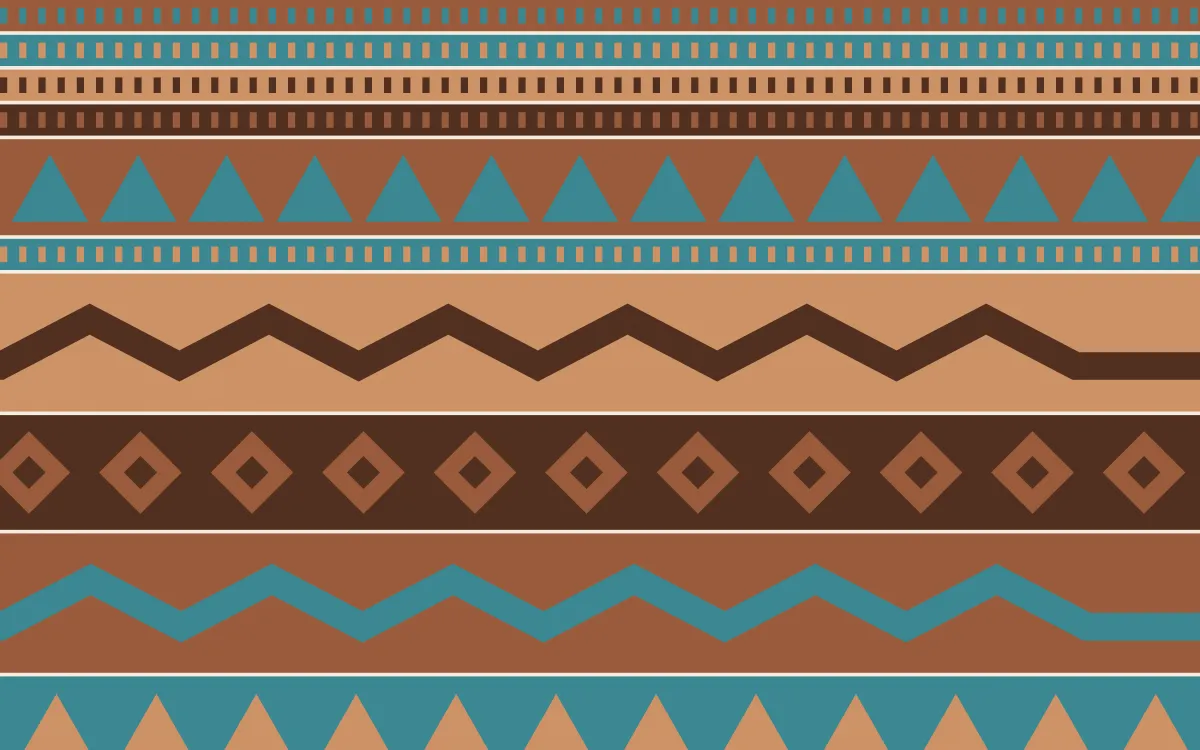 Santa Fe Adobe Kilim — colourful orange and teal kilim background