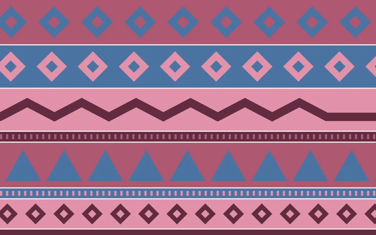 Seoul Blossom Kilim — colourful pink and blue kilim background