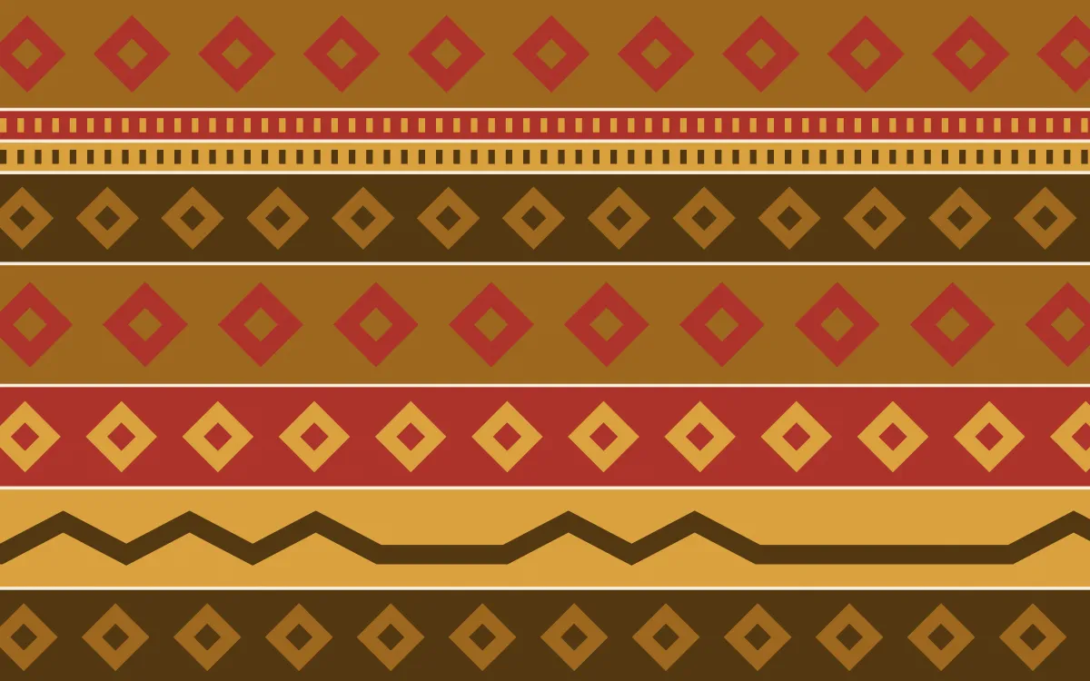 Sevilla Ochre Kilim — colourful brown, red and gold kilim background