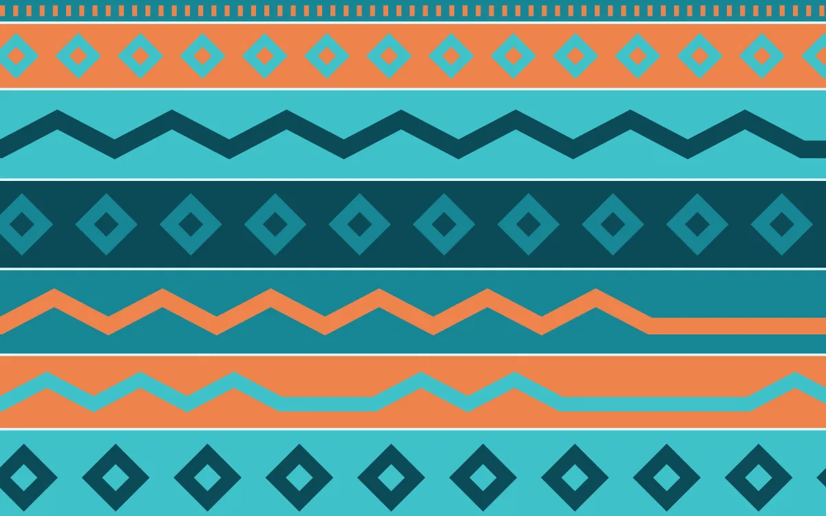 Tahiti Lagoon Kilim — colourful teal and orange kilim background