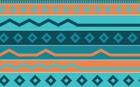 Tahiti Lagoon Kilim — colourful teal and orange kilim background