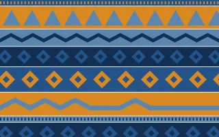 Talavera Puebla Kilim — colourful blue and orange kilim background