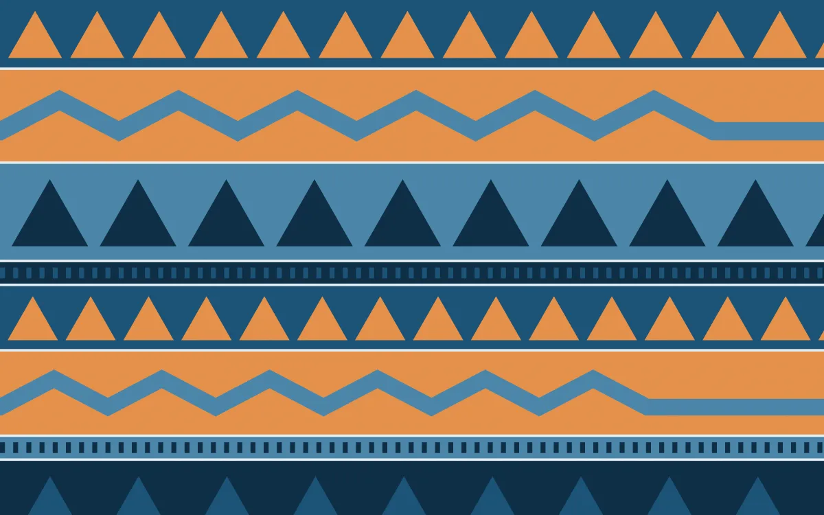 Titicaca Kilim — colourful blue and orange kilim background