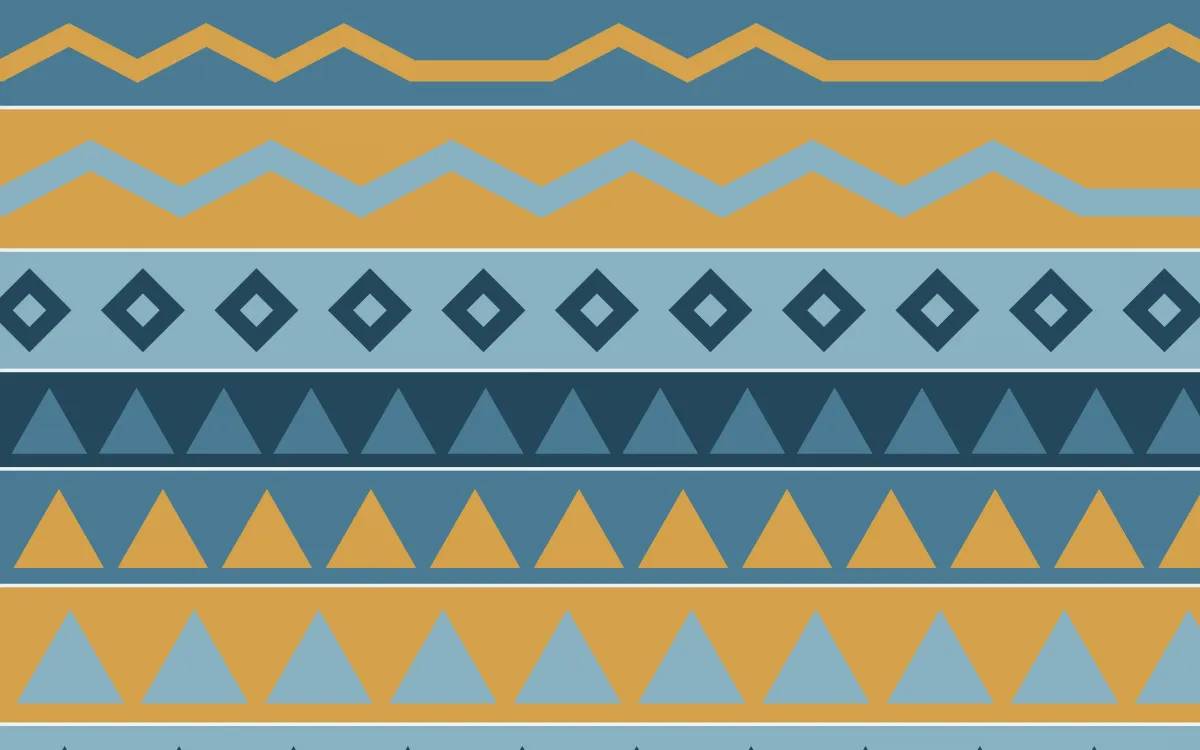 Udaipur Lake Kilim — colourful blue and gold kilim background