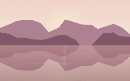 Blush Mirror Lake — light orange, pink and red lake background