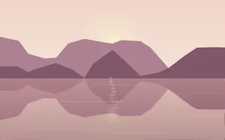 Blush Mirror Lake II — light orange, pink and red lake background, variation II