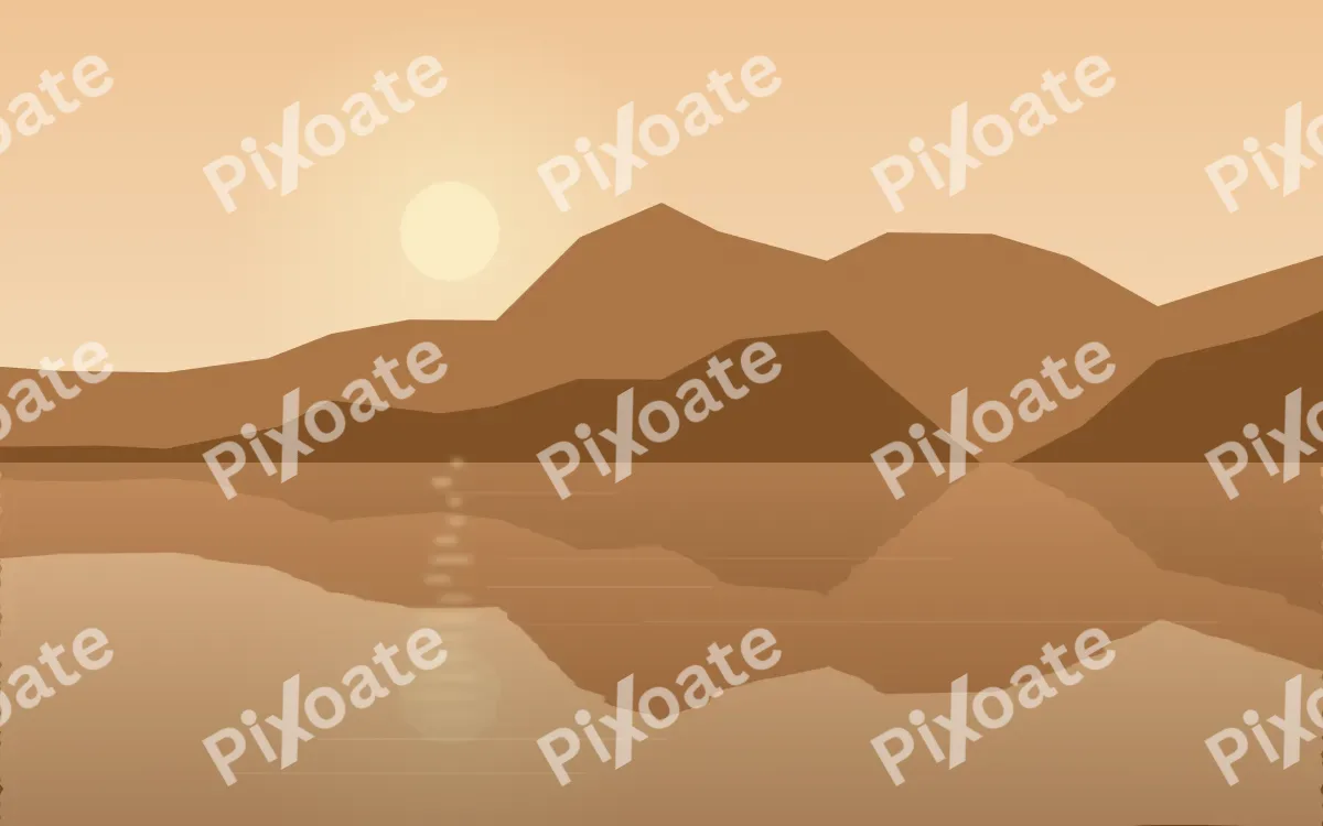 Copper Lagoon — colourful orange lake background