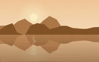 Copper Lagoon II — colourful orange lake background, variation II